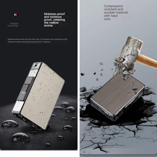 Estuche para cigarrillos con encendedor integrado 3 en 1 miniatura 6