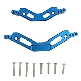Aluminum Front & Rear Shock Tower Upgrade for Arrma 1/10 Big Rock 3S BLX, Granite, Senton 3S BLX/Mega 550, 1/8 Typhon 3S BLX/Mega 550 (Blue)