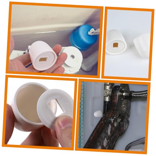 HEMOTON 1 Par De Suprimentos De Banheiro Abs Branco Com Parafuso