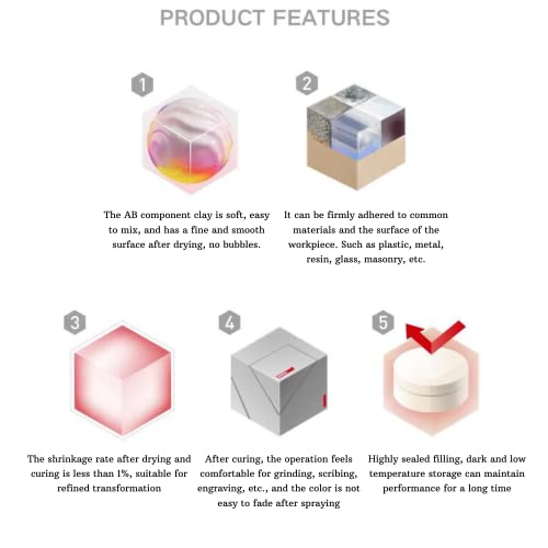 Smalltongue Ab Epoxy Sculpt Clay, 2 Part Modeling Compound (A & B) 2 Pound, Epoxy Sculpture Modeling Paste Clay, For Modeling, Repair, Fill Up Retrofit And Sculpture, Natural Colors #TOP2