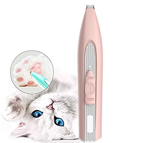 LEDDP Cortapelos Perros Maquina Cortapelo Perros Gato Clippers Cortapelos de Perro para Pelo Rizado Grueso Cortaúñas para Perro Profesional Pink,Battery Cover