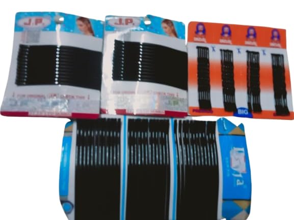 J.P. Black Bobby Pins Hair Clips for All Hair Types | Strong Hold, Secure Grip, Lightweight, Daily Use, School & Office-image-5