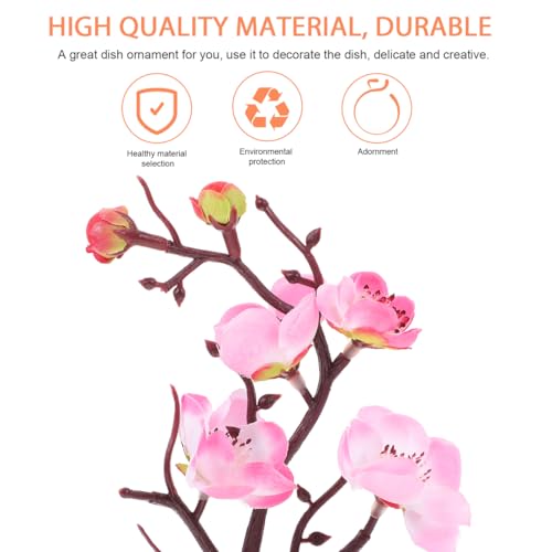 BESTonZON Sushi Teller Dekoration Künstliche Blumen Simulation Japanische Gerichtsverzierung Leicht Tragbar Praktisch Für Sushi Restaurant Und Haushalt 8.66X2.17X2.17In