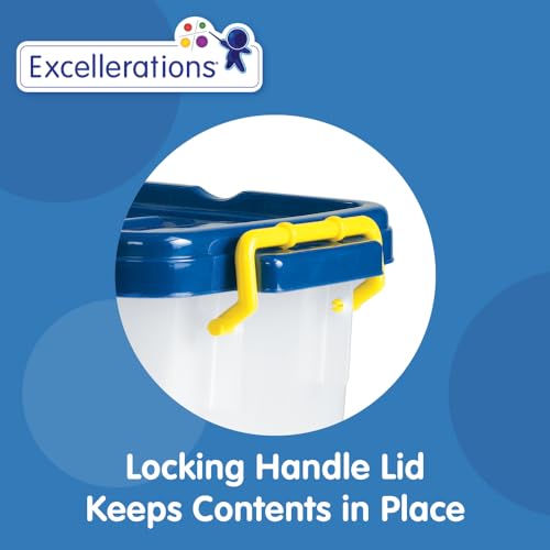 Image of Excellerations Linking Disc Flake Connectors, Mini Pipe Tubes and Grid Linking Cubes, 1660 Pieces, Set of 3 in Storage Bins, Preschool Building Bricks, Construction