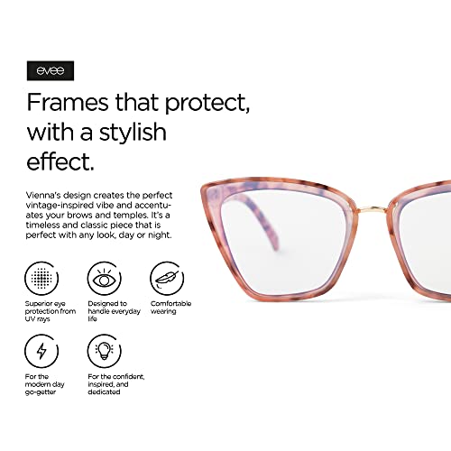 Image of EVEE Fashion Cateye Computer Glasses For Women with Blue Light Blocking - (Vienna)