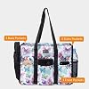 TOPDesign Utility Water Resistant Tote Bag with 13 Exterior & Interior Pockets, Top Zipper Closure & Thick Bottom Support, for Working Women, Teachers, Nurses, Accountants (Butterfly, Large) #2