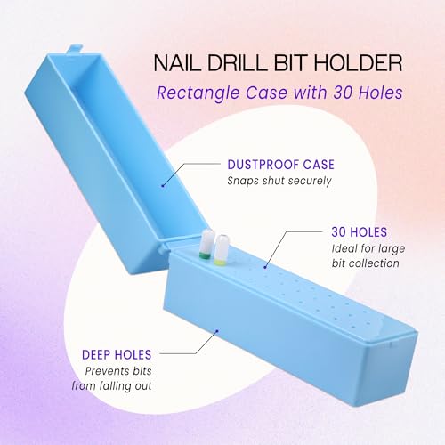 Soporte Organizador para Brocas de Uñas PANA Azul miniatura 2