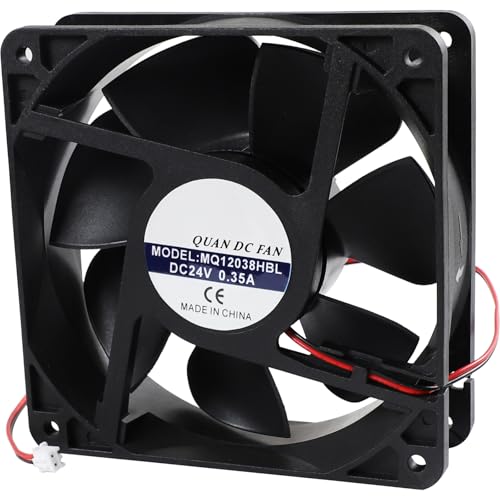 Ventilador de flujo axial de 12 cm con alta presión estática y bajo nivel sonoro de 24V