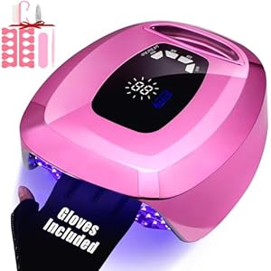 UV LED Nail Lamp Rechargeable,108W Professional Cordless UV Light for Gel Nails,Portable Metallic Nail Dryers with UV Gloves & Nail Kit,Fast Curing Gel Polish Lamp Smart Sensor 4 Timer 35 Lamp Beads