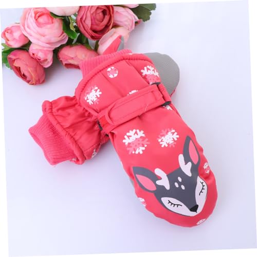 Adorainbow 1 Par Crianças Luvas De Natal Luva Quente Engrossar Luvas De Ciclismo Crianças Luvas De C