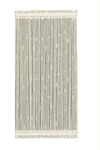 Heritage Lace Sand Shell Door Panel, 45 by 72-Inch, Ecru