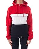 Sudadera tricolor de corte normal con capucha y bolsillo tipo canguro