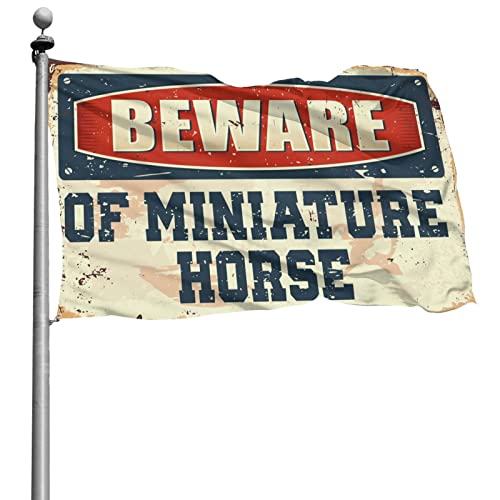 Drapeau miniature horse decoration automne pour porche et man cave 152x244