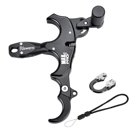 Nswern Bow Release Thumb Archery 3/4 Finger Release-Bow Trigger 360° Rotatable Thumb Release for Compound Bow