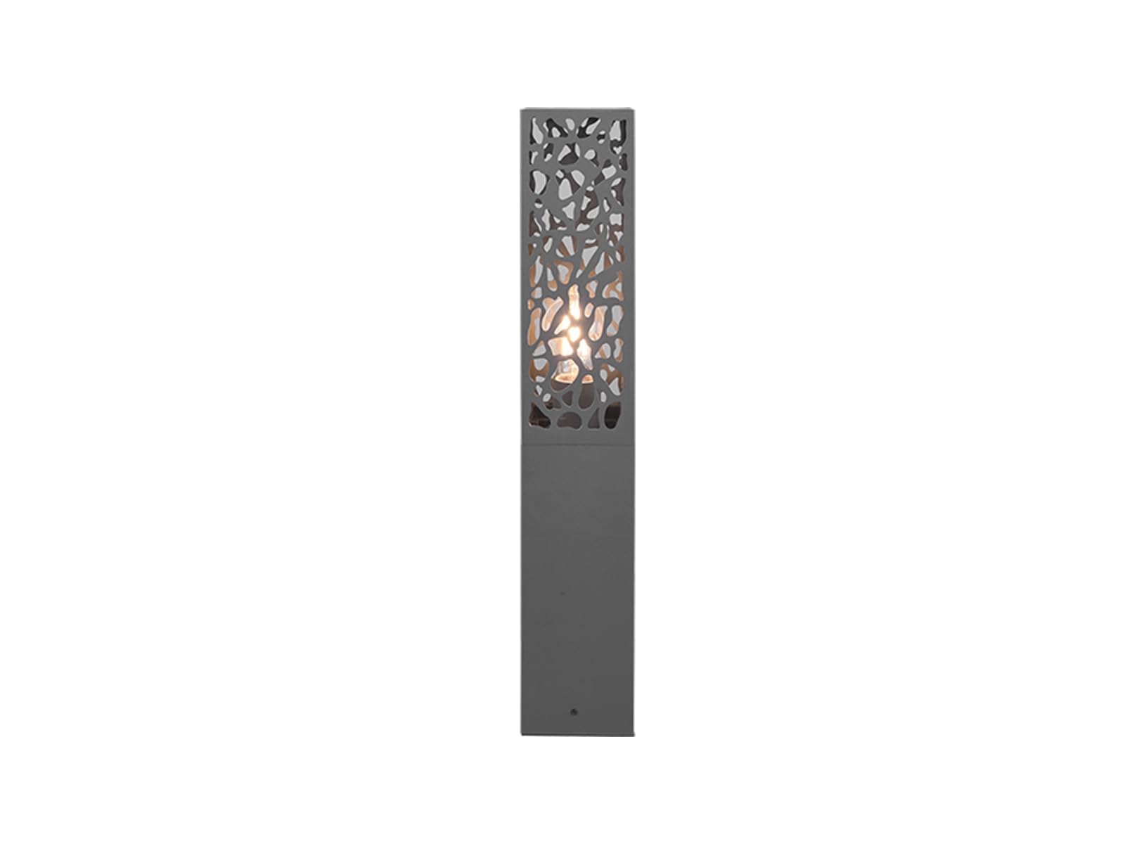 meineWunschleuchte Sockel-Leuchte Anthrazit für Garten Wegbeleuchtung | Höhe 60cm, mit E27 LED, Edelstahl, moderne Wegeleuchte, Schutzklasse IP44, mit besonderer Stanzung