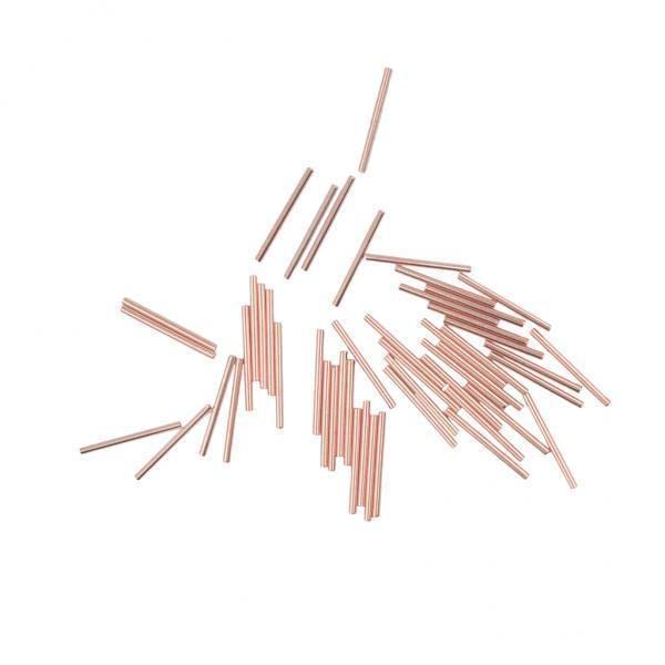 SNAPPSY 15x50Pcs Brass Smooth Straight Tube Spacer Beads for Jewelry Making Rose Gold Rose Gold-picture-13