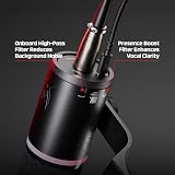 HyperX FlipCast, kardioidalny mikrofon XLR/USB do gier, przesyłania strumieniowego, podcastu, kompatybilny z komputerem PC i Mac, regulacja głośności, wyciszanie, plug & play, wysoka jakość, wyraźny
