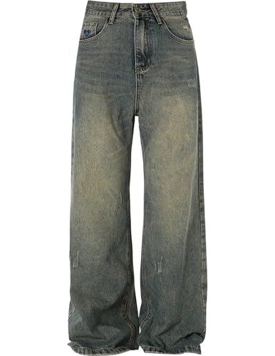 Aelfric Eden Women's Bootcut Vintage Wide Leg Jeans - High Waist Baggy Pants, Loose Denim