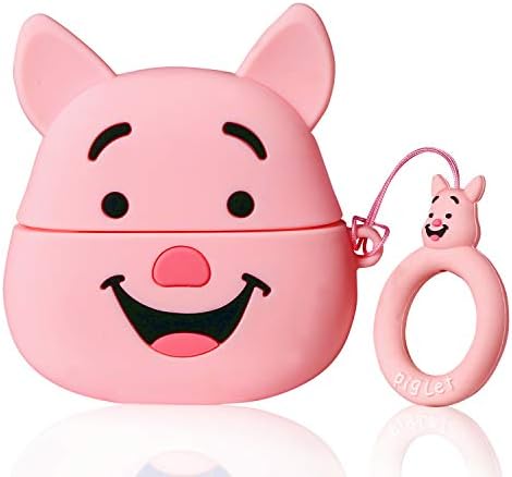 Coralogo Case for Airpods Pro/for Airpods 3 Cute,3D Animal Fashion Character Silicone Cartoon Stylish Airpod Skin Funny Fun Cool Keychain Design Kids Teens Girls Boys Cover Cases Air pods 3(Q Piglet)