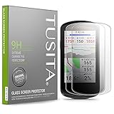 TUSITA [2 Stück] Panzerglasfolie Schutzfolie Kompatibel mit Garmin Edge 1040 Solar - 9H HD Tempered Glass Displayschutzfolie - GPS Navigator Zubehör