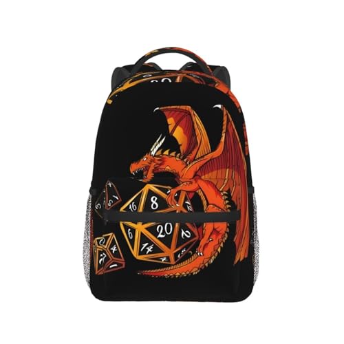 Dungeonss Game Backpack Dragons Backpack Casual Travel Daypack Laptop Bag for Men and Women