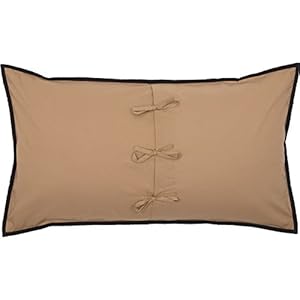 VHC Brands Check Star Cotton Primitive Bedding Hand Quilted Appliqued King Sham, Raven Black VHC Brands Check Star Cotton Primitive Bedding Hand Quilted Appliqued King Sham Raven Black