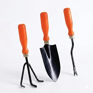 UGAOO Gardening Tools Kit for Home Garden – 3 Pcs Garden Tools Set with Wide Trowel, Cultivator, Weeder | Heavy Duty Plant... Price In India