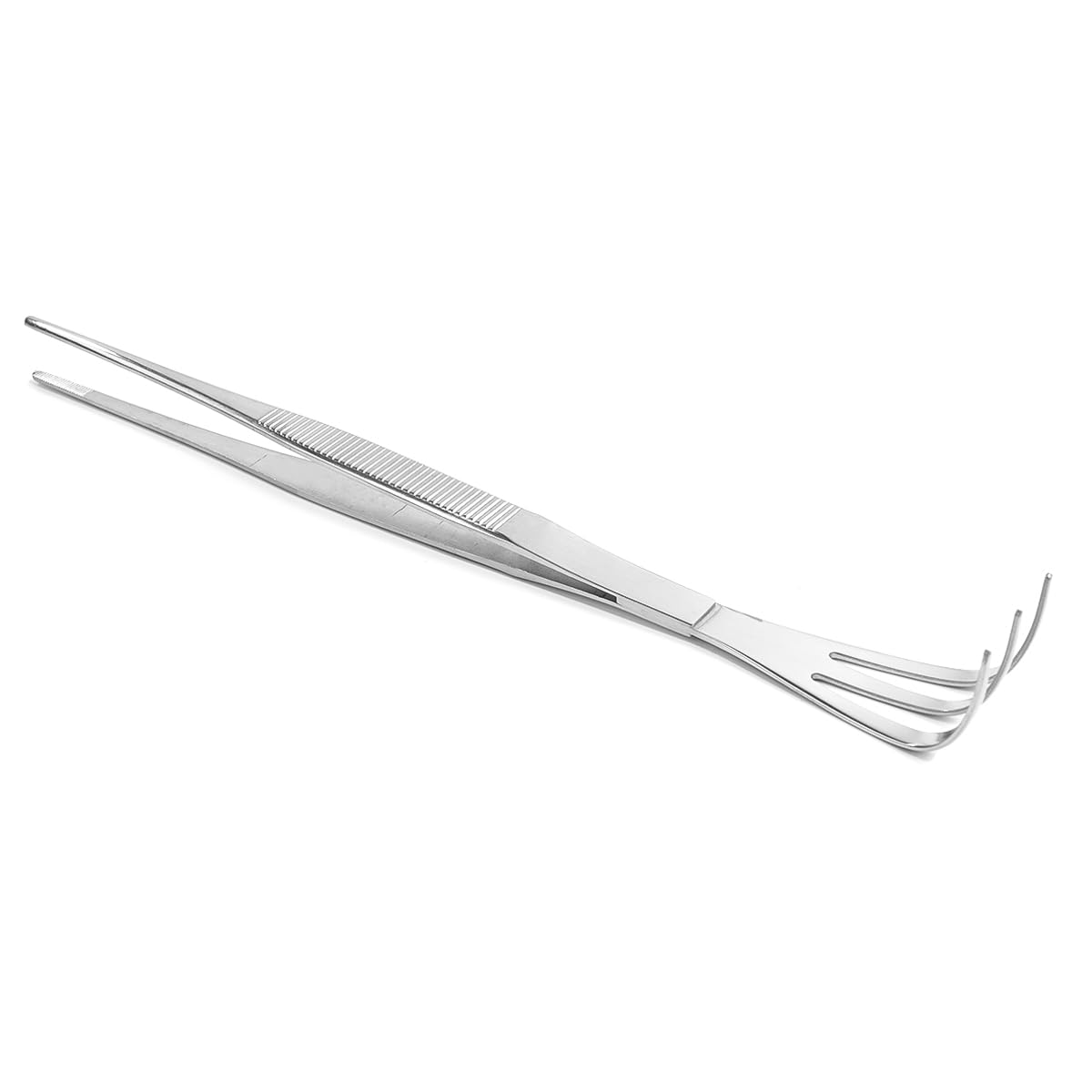 Sarini Pinzetta per Bonsai 2 in 1 con rastrello per Radici - Pinzetta da Giardinaggio di precisione in Acciaio Inossidabile, Strumento Professionale per Bonsai da 220 mm (8,6 Pollici)