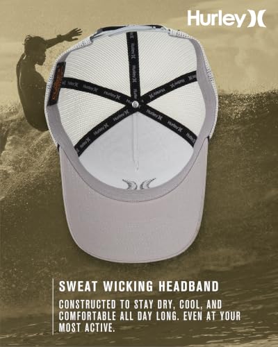 Image of Hurley Men's Trucker Hat - High Icon Snap Back Comfortable Curved Bill with Adjustable Snap Closure - Trucker Hats for Men