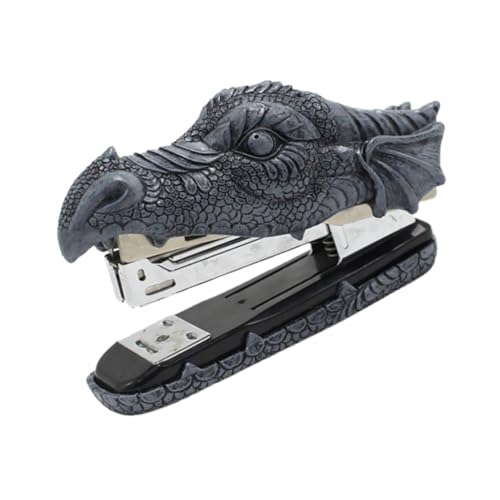 TOVINANNA Compact Dragon Decor Stapler Resin Craft Stapling Tool Portable Handheld Office Supply for School Home Travel and Practical