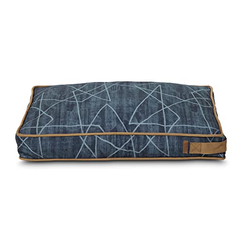 Bark And Slumber Abstract Bailey Blue Medium Plush Lounger Dog Bed #TOP1