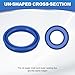 PATIKIL UN Radial Shaft Seal 24mm ID x 30mm OD x 5mm Width, 5 Pcs PU Oil Seal for Industry Bearing Shaft Pumps Piston Cylinder, Blue