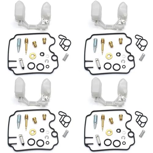 4SET Motorcycles Carburetor Repair Kit Rebuild Seal Float Valve Pilot Screws For XJ600SN XJ 600 SN Deviazione 4BR 1992(Float kit)
