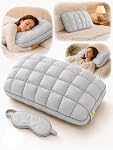 2026 Oreiller de refroidissement Mellow mis à jour, oreillers de sommeil doux en peluche, oreillettes de lit de rechange à double couche, doux & Oreiller Mellow pour sleepers,Grey:18.9 * 29.2 dans