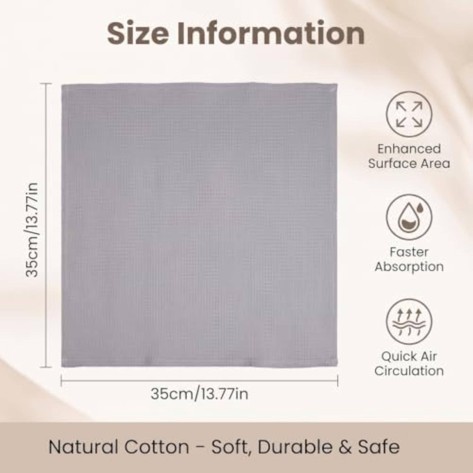 4 Pack Cotton Kitchen Towels, Waffle Weave Dish Towels