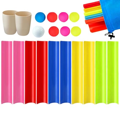 Generisch Teambuilding-Spiele Set – PVC Rinne 40cm | Becher Aufbewahrungstasche 