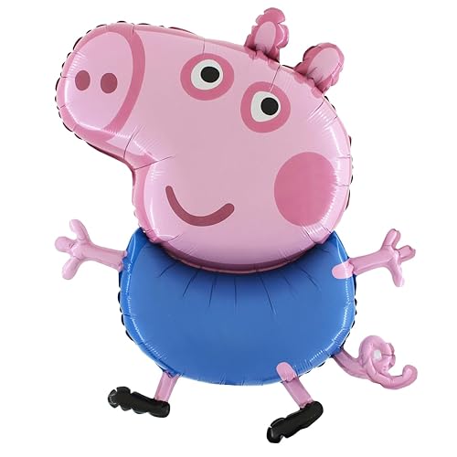 Toyland® 95cm (37") Giant Jumbo Size Peppa Pig Characters -Peppa Or George- Foil Balloon - Kids Party Balloons (George Pig)