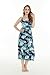 Matchable Family Hawaiian Luau Maxi Tiered Dress, Orchid Breeze Navy, Women, X-Large