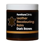 Furniture Clinic Leather Recolouring Balm - Colour Restorer for Sofas, Repair Faded & Scratched Upholstery, Car Seats, Shoes and Clothing 16 Colours (Dark Brown)