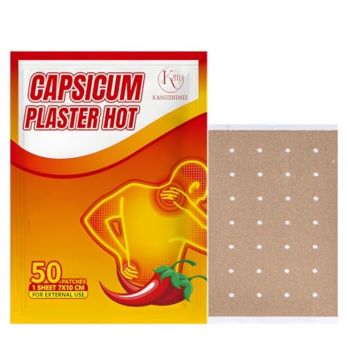 Capsaicin Patches -50 Count Hot Capsicum Patch - 3.94"x2.76" Capsaicin Hot Patch