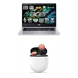 Acer Chromebook Ordenador Portátil 14 Pulgadas (4 GB RAM, 64 GB eMMc, Chrome OS) Plata + Google Pixel Buds Pro, Coral
