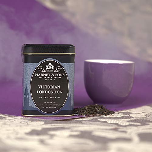 Harney & Sons Victorian London Fog, 4Oz Loose Leaf Tea W/Bergamot, Lavender, And Vanilla, Hearty English Black Tea Blend #TOP2