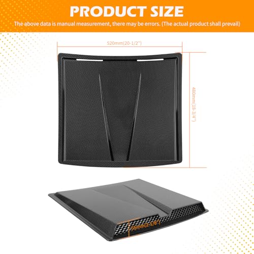 Image of DREAMOTOR Hood Scoops For Cars, Universal Hood Scoop Vents, Automotive Hood Scoops for Trucks Compatible with F150 F250 F350 GMC Sierra 1500 2500 Dodge Ram 1500 2500 Toyota Tundra Jeep Wrangler