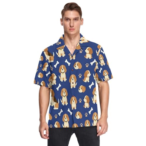 Chemise hawaïenne beagle homme idéale pour vos barbecues d'été
