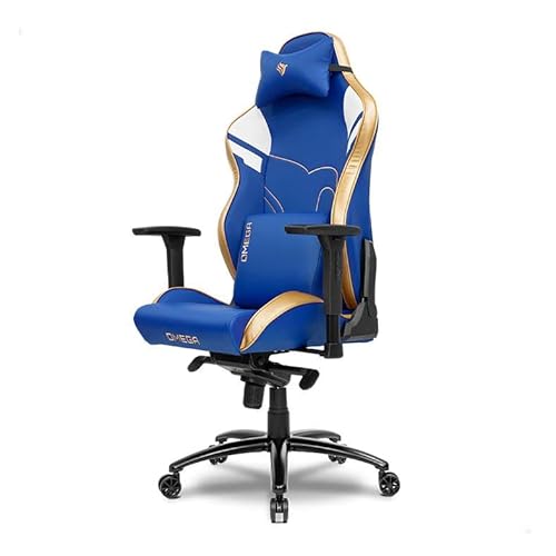 CADEIRA GAMER PICHAU OMEGA, AZUL E DOURADA, PG-OMG-BLU01