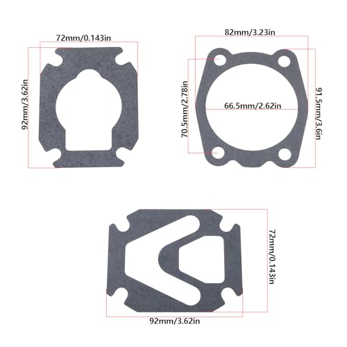 Image of 3 Set of Air Compressor Valve Plate Pad Kit Cylinder Head Plate Sealing Gasket Replacement for Home Automotive Industry