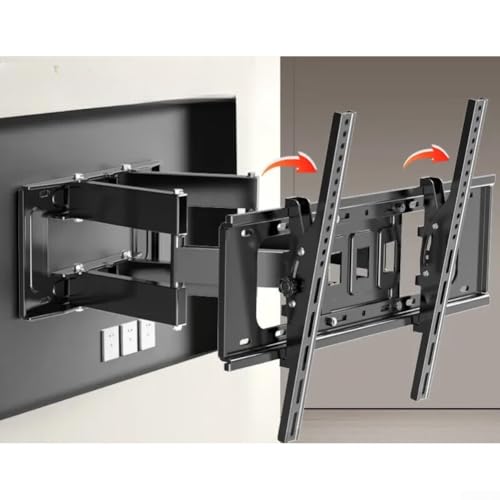 Support mural Full Motion 26-80" pivotant en acier robuste pour un angle de vision réglable