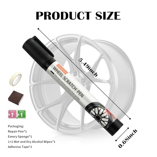 Touch Up Paint for Cars,Professional Rim Paints Pen/Automotive Touchup Paint for Quick Repair of Scratches,Wheel Scratch Repair Kit Car Accessories for Most Vehicles