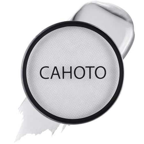 CAHOTO Gray Face Body Paint, Water Based Foundation for Adult, Full Coverage Vegan Halloween Makeup Paint for Raven Zombie Wolf Grayscale Tin Man Skeleton Mime Stone Statue Cosplay, 0.88oz