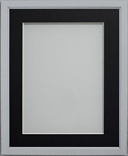 Frame Company Drayton Range 14x11-inch Grey Picture Photo Frame with White Mount For Image Size A4